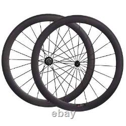 700C Road Bike Carbon Fiber Wheelset 50x23/25mm Basalt Disc Braking Hubs 20 24H
