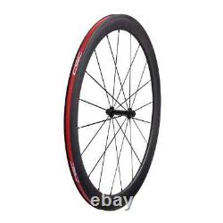 700C Road Bike Carbon Fiber Wheelset 50x23/25mm Basalt Disc Braking Hubs 20 24H