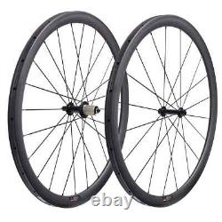 700C Road Bike Carbon Fiber Wheelset 50x23/25mm Basalt Disc Braking Hubs 20 24H