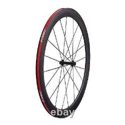 700C Road Bike Carbon Fiber Wheelset 50x23/25mm Basalt Disc Braking Hubs 20 24H