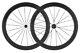 700c Road Bike Carbon Fiber Wheelset Clincher Basalt Braking Surface 50x25mm