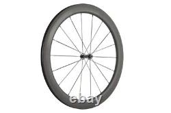 700C Road Bike Carbon Fiber Wheelset Clincher Basalt Braking Surface 50x25mm