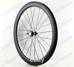 700C Road Bike Carbon Fiber Wheelset Clincher Tubular 38/50x25mm Disc Brake Hub