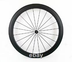 700C Road Bike Carbon Fiber Wheelset Clincher Tubular 50mm Depth 25mm Width