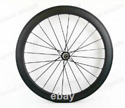 700C Road Bike Carbon Fiber Wheelset Clincher Tubular 50mm Depth 25mm Width