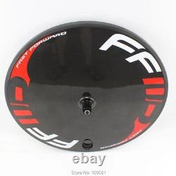 700C Road Bike Carbon Rim Track Fixed Gear Bicycle Disk Disc Enclosed Wheelset