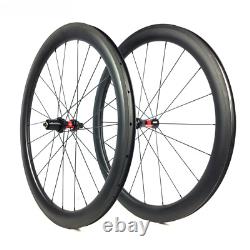 700C Road Bike Carbon Wheels 25mm Width Clincher 38mm 45mm 50mm 60mm Depth