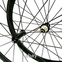 700C Road Bike Carbon Wheels 25mm Width Clincher 38mm 45mm 50mm 60mm Depth