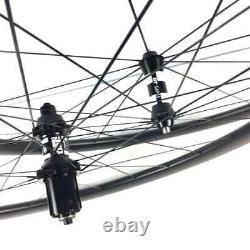 700C Road Bike Carbon Wheels 25mm Width Clincher 38mm 45mm 50mm 60mm Depth