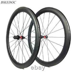 700C Road Bike Carbon Wheels 25mm Width Clincher 38mm 45mm 50mm 60mm Depth