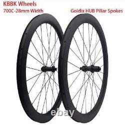 700C Road Bike Carbon Wheels 28mm Width Hook Tubeless Gravel Bicycle Wheelset