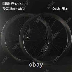 700C Road Bike Carbon Wheels 28mm Width Hook Tubeless Gravel Bicycle Wheelset