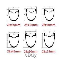 700C Road Bike Carbon Wheels 28mm Width Hook Tubeless Gravel Bicycle Wheelset