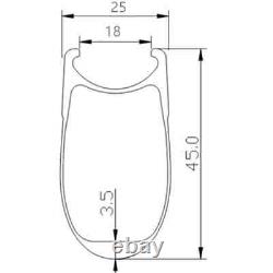 700C Road Bike Carbon Wheels 45x25mm Clincher with R13 Hubs Bicycle Wheelset
