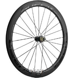 700C Road Bike Carbon Wheels 50mm 23mm Width Clincher Bicycle Wheelset Black Mat
