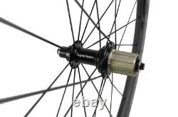 700C Road Bike Carbon Wheels 50mm 23mm Width Clincher Bicycle Wheelset Black Mat