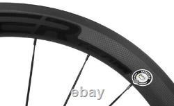 700C Road Bike Carbon Wheels 50mm 25mm U Shape Clincher Carbon Bicycle Wheelset
