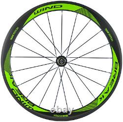 700C Road Bike Carbon Wheels 50mm Depth 23mm Clincher Bicycle Wheelset 3K Glossy