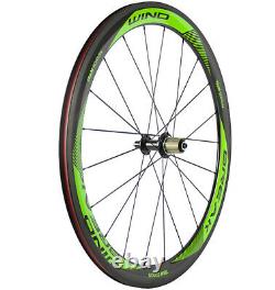 700C Road Bike Carbon Wheels 50mm Depth 23mm Clincher Bicycle Wheelset 3K Glossy