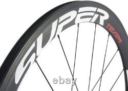 700C Road Bike Carbon Wheels 50mm Depth Clincher Bicycle Carbon Wheelset R7 Hub
