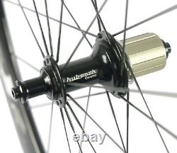 700C Road Bike Carbon Wheels 50mm Smith Ceramic Bearing Hub Race Carbon Wheelset