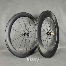 700C Road Bike Carbon Wheels 60/88mm Depth 25 Mm Width Clinicer/Tubeless/Tubular