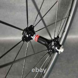 700C Road Bike Carbon Wheels 60/88mm Depth 25 Mm Width Clinicer/Tubeless/Tubular