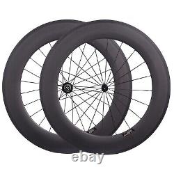 700C Road Bike Carbon Wheels 60mm front 88mm Rear Wheels Rim V Brake Wheelset