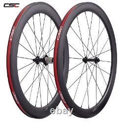 700C Road Bike Carbon Wheels 60mm front 88mm Rear Wheels Rim V Brake Wheelset