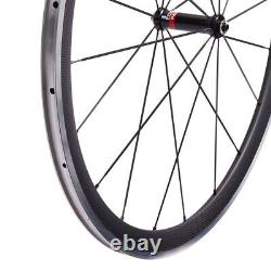 700C Road Bike Carbon Wheels Alum Alloy Brake Straight Pull AS511SB Sapim Spokes