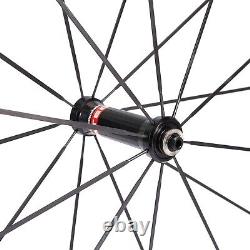 700C Road Bike Carbon Wheels Alum Alloy Brake Straight Pull AS511SB Sapim Spokes