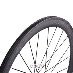 700C Road Bike Carbon Wheels Bicycle Wheelset Rim Brake Tubuless Ready SAT 50mm