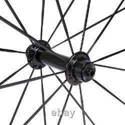 700C Road Bike Carbon Wheels with Powerway Ceramic Bearing V-brake Hubs R13 R36