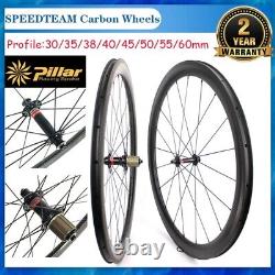 700C Road Bike Carbon Wheelset 30/35/38/40/45/50/55/60mm Depth Bicycle Wheels