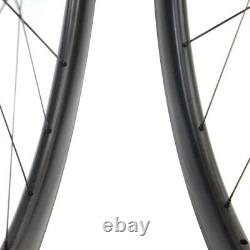 700C Road Bike Carbon Wheelset 30/35/38/40/45/50/55/60mm Depth Bicycle Wheels