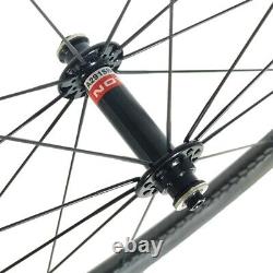 700C Road Bike Carbon Wheelset 30/35/38/40/45/50/55/60mm Depth Bicycle Wheels