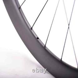 700C Road Bike Carbon Wheelset 38/46/50/58mm Deep Clincher/tubeless Wheels