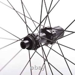 700C Road Bike Carbon Wheelset 38/46/50/58mm Deep Clincher/tubeless Wheels