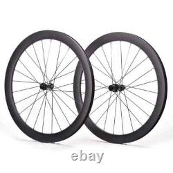 700C Road Bike Carbon Wheelset 38/46/50/58mm Deep Clincher/tubeless Wheels