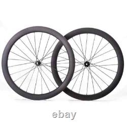 700C Road Bike Carbon Wheelset 38/46/50/58mm Deep Clincher/tubeless Wheels