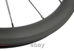700C Road Bike Carbon Wheelset 38mm 23mm Clincher Race Carbon Wheels Novatec 271