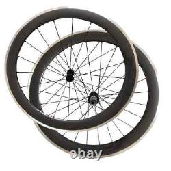 700C Road Bike Carbon Wheelset 38mm 50mm 60mm 80mm Depth 23mm Wide Clincher