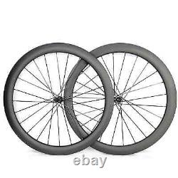 700C Road Bike Carbon Wheelset Clincher/Tubeless/Tubular Disc Brake Wheels