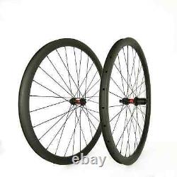 700C Road Bike Carbon Wheelset Clincher/Tubeless/Tubular Disc Brake Wheels