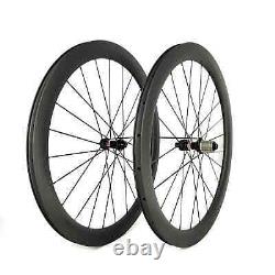 700C Road Bike Carbon Wheelset Clincher/Tubeless/Tubular Disc Brake Wheels