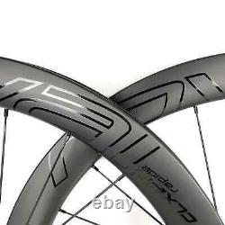 700C Road Bike Carbon Wheelset Clincher/Tubeless/Tubular Disc Brake Wheels