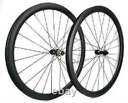 700C Road Bike Carbon Wheelset Clincher/Tubeless/Tubular Disc Brake Wheels