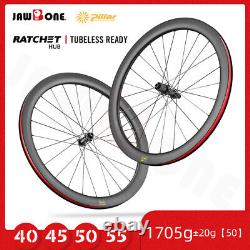 700C Road Bike Carbon Wheelset Disc 36T Ratchet Clincher Tubeless Bicycle Wheels