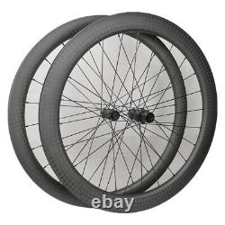 700C Road Bike Carbon Wheelset Straight Pull Spoke Bike Wheels Center Lock Hub