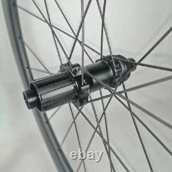 700C Road Bike Carbon Wheelset Straight Pull Spoke Bike Wheels Center Lock Hub